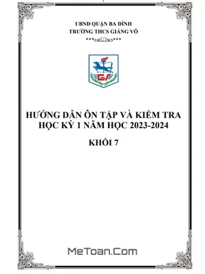 Đề cương ôn tập học kì 1 Toán lớp 7 năm 2023 - 2024 trường THCS Giảng Võ - Hà Nội