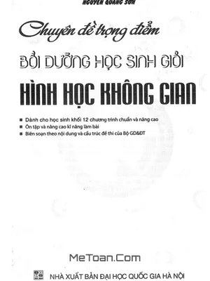 Bồi Dưỡng Học Sinh Giỏi Hình Học Không Gian - Nguyễn Quang Sơn