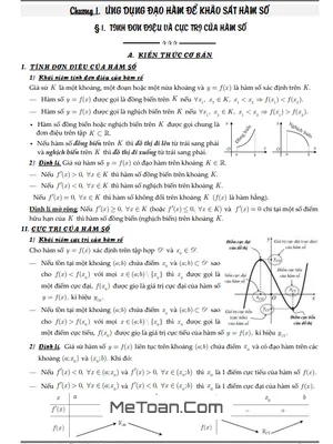Tài Liệu Ứng Dụng Đạo Hàm Để Khảo Sát Và Vẽ Đồ Thị Hàm Số - Lê Văn Đoàn
