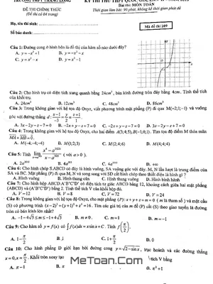 Đề thi thử THPT Quốc gia 2018 môn Toán trường THPT Thăng Long – Hà Nội lần 2