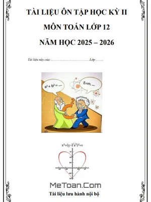Tài liệu ôn tập cuối kỳ 2 Toán 12 năm 2025 – 2026 trường THPT Trần Phú – Đà Nẵng