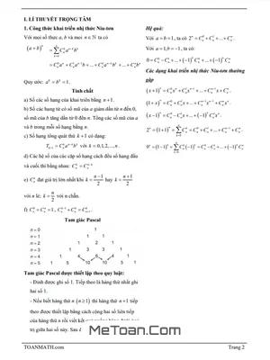 Bài Giảng Nhị Thức Newton Lớp 11 Hay Nhất