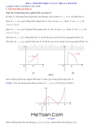 Bài Giảng Ứng Dụng Đạo Hàm Để Khảo Sát Hàm Số Toán 12 CTST