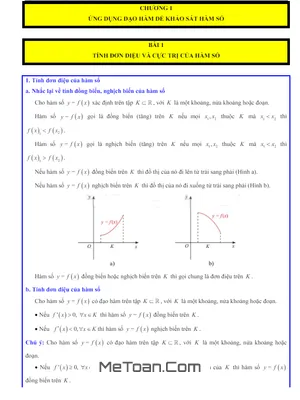 Tổng Hợp Dạng Bài Tập Tính Đơn Điệu Và Cực Trị Hàm Số Toán 12 CTST