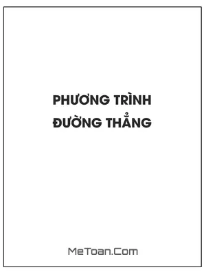 Viết phương trình tham số và phương trình chính tắc của đường thẳng (Oxy)