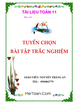 Tuyển chọn bài tập trắc nghiệm Đại số và Giải tích 11 - Nguyễn Thắng An