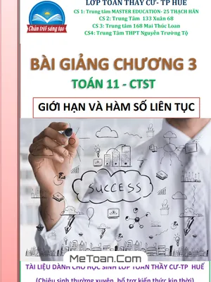 Bài Giảng Giới Hạn Và Hàm Số Liên Tục Toán 11 CTST