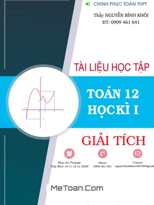 Tài Liệu Học Tập Toán 12 Học Kì 1 Phần Giải Tích