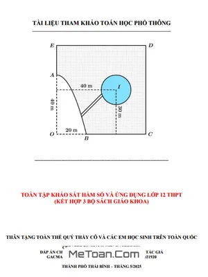 Tài liệu Toán 12: Khảo Sát Hàm Số và Ứng Dụng - Full Bộ Đề Trắc Nghiệm Có Lời Giải