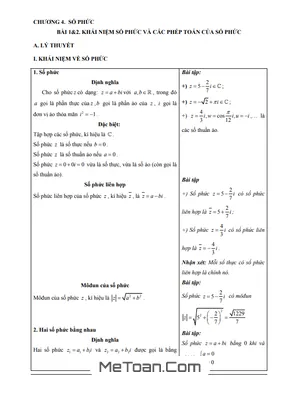 Các Dạng Bài Tập VDC Khái Niệm Số Phức Và Các Phép Toán Của Số Phức