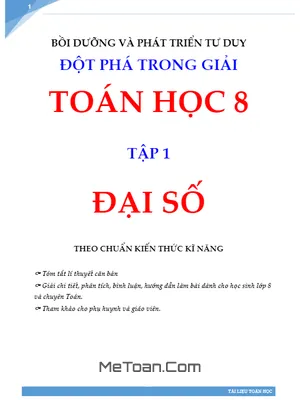 Bồi dưỡng và Phát triển Tư duy Đột phá Toán 8 (Tập 1: Đại số)