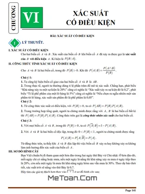 Trọn Bộ Chuyên Đề Toán Thực Tế Xác Suất Có Điều Kiện và Công Thức Bayes Lớp 12 (Có Lời Giải)