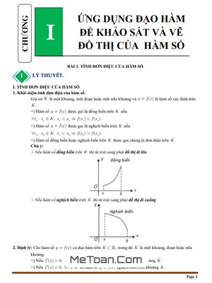 Chuyên Đề Toán Thực Tế Ứng Dụng Đạo Hàm Khảo Sát và Vẽ Đồ Thị Hàm Số Toán 12