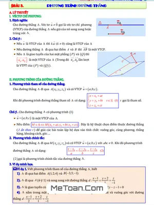 Bài Toán Phương Trình Đường Thẳng - Diệp Tuân