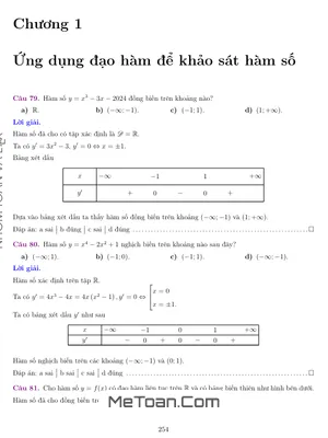 Tuyển Tập Bài Tập Trắc Nghiệm Đúng Sai Môn Toán 12