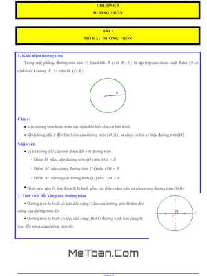 Tổng hợp các dạng bài tập Đường Tròn Toán 9 Kết Nối Tri Thức Có Lời Giải