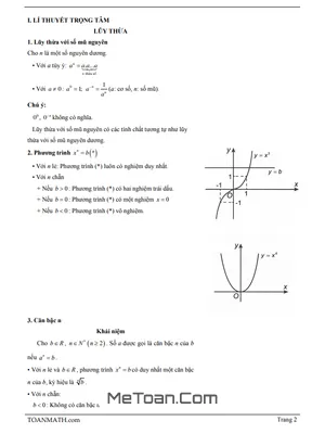 Bài Giảng Lũy Thừa Và Hàm Số Lũy Thừa Lớp 12