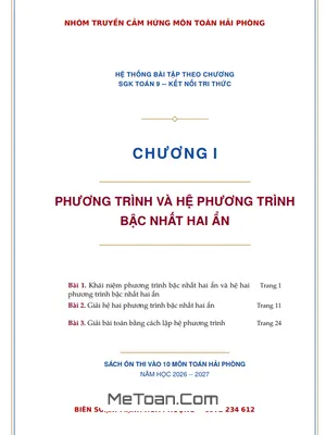 Tuyển Tập Bài Tập Phương Trình Và Hệ Hai Phương Trình Bậc Nhất Hai Ẩn Toán 9 - Kết Nối Tri Thức