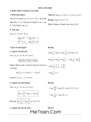 Bí Quyết Chinh Phục Các Dạng Bài Tập VDC Lôgarit Trong Giải Tích 12