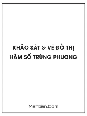 Khảo sát và vẽ đồ thị hàm số trùng phương