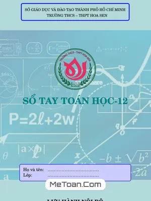 Sổ Tay Toán Học Lớp 12 - Nguyễn Chín Em