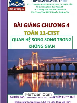 Đường Thẳng Và Mặt Phẳng, Quan Hệ Song Song Trong Không Gian Toán 11 CTST