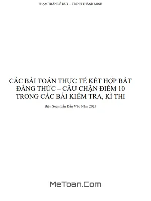 Chuyên Đề Bất Đẳng Thức và Bài Toán Thực Tế: Bí Quyết Chinh Phục Câu Điểm 10 Môn Toán THCS