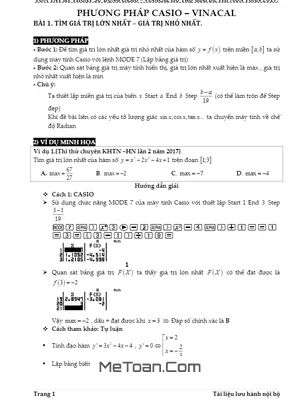 Kỹ thuật sử dụng Casio - Vinacal hỗ trợ giải nhanh đề thi môn Toán 12