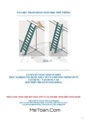 Luyện Kỹ Năng Toán 10 Trắc Nghiệm: Ứng Dụng Thực Tế Của Phương Trình Vô Tỷ