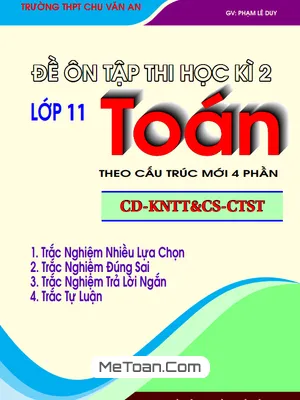 Bộ Đề Ôn Tập Kiểm Tra Cuối Học Kì 2 Môn Toán 11 Theo Cấu Trúc Mới