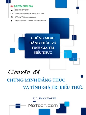 Chuyên Đề Chứng Minh Đẳng Thức Và Tính Giá Trị Biểu Thức - Nguyễn Quốc Bảo