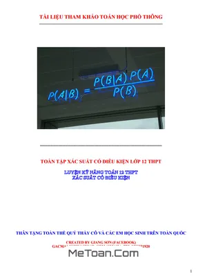 Toàn tập xác suất có điều kiện môn Toán 12 THPT