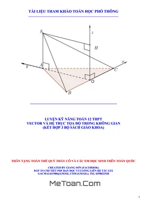 Nâng Cao Kỹ Năng Toán 12: Vector và Hệ Trục Tọa Độ Trong Không Gian