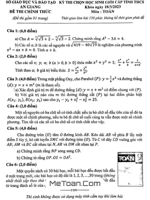 Đề thi HSG tỉnh Toán THCS năm 2022-2023 Sở GD&ĐT An Giang