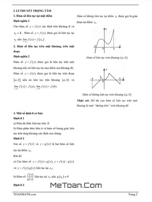 Bài Giảng Hàm Số Liên Tục Lớp 11: Lý Thuyết Và Bài Tập Có Lời Giải