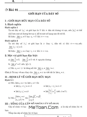 Bài Tập Trắc Nghiệm Giới Hạn Có Lời Giải Chi Tiết - Nguyễn Phú Khánh, Huỳnh Đức Khánh