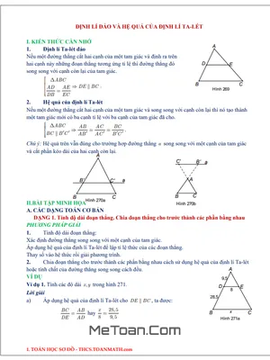 Chuyên Đề Định Lí Đảo Và Hệ Quả Của Định Lí Ta-lét